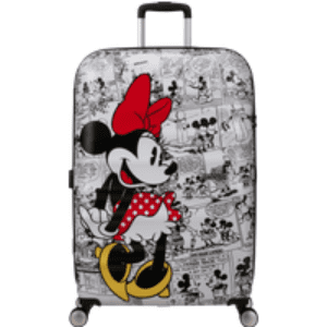 American Tourister Disney Wavebreaker Large Check-in Minnie Comics White